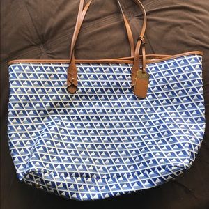 Blue and White Lauren by Ralph Lauren Tote
